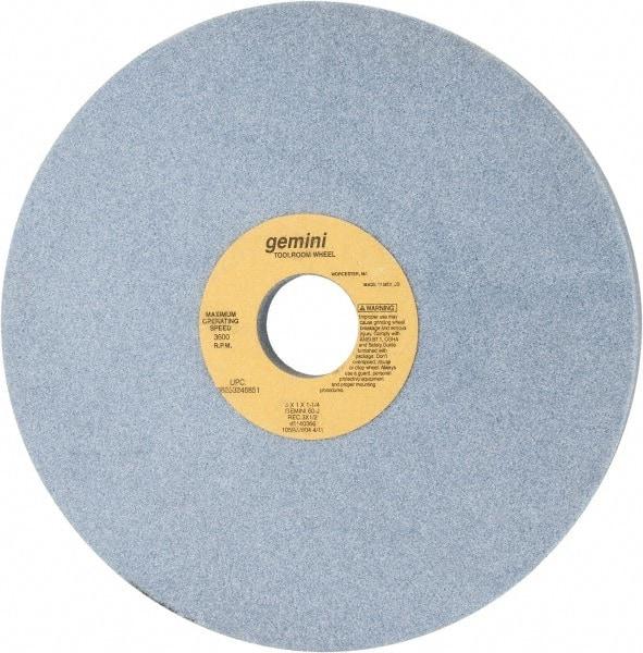 Norton - 8" Diam x 1-1/4" Hole x 1" Thick, J Hardness, 60 Grit Surface Grinding Wheel - Aluminum Oxide, Type 5, Medium Grade, 3,600 Max RPM, One-Side Recess - Benchmark Tooling