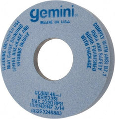 Norton - 14" Diam x 5" Hole x 2" Thick, J Hardness, 46 Grit Surface Grinding Wheel - Aluminum Oxide, Type 5, Coarse Grade, 2,320 Max RPM, One-Side Recess - Benchmark Tooling