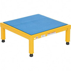 Vestil - 9" High x 24" Wide x 24" Deep, Yellow Step Stand - Steel, 500 Lb Capacity - Benchmark Tooling