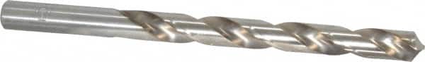 Chicago-Latrobe - Letter T 118° High Speed Steel Jobber Drill - Bright Finish, Right Hand Cut, Spiral Flute, Straight Shank, 4-7/8" OAL, Standard Point - Benchmark Tooling
