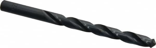Chicago-Latrobe - Letter T 118° High Speed Steel Jobber Drill - Oxide Finish, Right Hand Cut, Spiral Flute, Straight Shank, 4-7/8" OAL, Standard Point - Benchmark Tooling