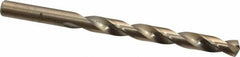 Chicago-Latrobe - 21/64" 135° Cobalt Jobber Drill - Oxide/Gold Finish, Right Hand Cut, Spiral Flute, Straight Shank, 4-5/8" OAL, Split Point - Benchmark Tooling