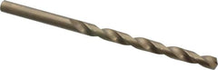 Chicago-Latrobe - #5 135° Cobalt Jobber Drill - Oxide/Gold Finish, Right Hand Cut, Spiral Flute, Straight Shank, 3-3/4" OAL, Split Point - Benchmark Tooling