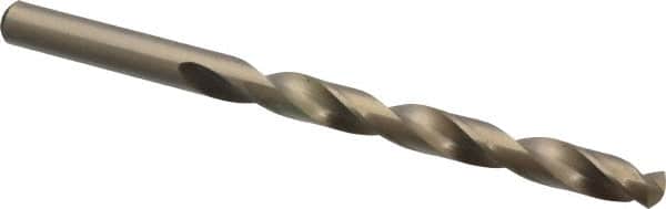 Chicago-Latrobe - 0.295" 135° Cobalt Jobber Drill - Oxide/Gold Finish, Right Hand Cut, Spiral Flute, Straight Shank, 4-3/8" OAL, Split Point - Benchmark Tooling