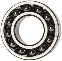 SKF - 30mm Bore Diam, 62mm OD, Open Self Aligning Radial Ball Bearing - 20mm Wide, 2 Rows, Round Bore, 1,510 Lb Static Capacity, 5,350 Lb Dynamic Capacity - Benchmark Tooling