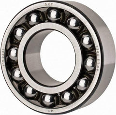 SKF - 30mm Bore Diam, 62mm OD, Open Self Aligning Radial Ball Bearing - 20mm Wide, 2 Rows, Round Bore, 1,510 Lb Static Capacity, 5,350 Lb Dynamic Capacity - Benchmark Tooling