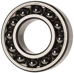 SKF - 35mm Bore Diam, 72mm OD, Open Self Aligning Radial Ball Bearing - 23mm Wide, 2 Rows, Round Bore, 1,980 Lb Static Capacity, 6,900 Lb Dynamic Capacity - Benchmark Tooling