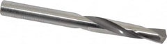 CJT - 0.257" 135° Spiral Flute Carbide-Tipped Screw Machine Drill Bit - Bright Finish, Right Hand Cut, 1-1/2" Flute Length, 2-11/16" OAL, Faceted Split Point, Straight Shank - Benchmark Tooling