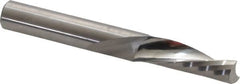 Onsrud - 3/8" Cutting Diam x 1-1/8" Length of Cut, 1 Flute, Downcut Spiral Router Bit - Uncoated, Right Hand Cut, Solid Carbide, 3" OAL x 3/8" Shank Diam, Single Edge, 21° Helix Angle - Benchmark Tooling