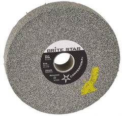 Brite Star - 8" Diam, 3" Face Width, 3" Center Hole, Medium Grade, Aluminum Oxide Deburring Wheel - Convolute, Soft Density 5 Grade, 4,500 RPM - Benchmark Tooling