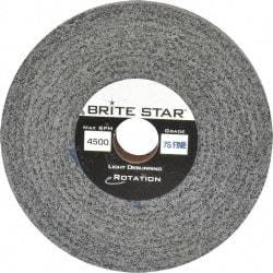 Brite Star - 6" Diam, 1" Face Width, 1" Center Hole, Fine Grade, Silicon Carbide Deburring Wheel - Convolute, Medium Density 8 Grade, 6,000 RPM - Benchmark Tooling