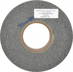 Brite Star - 8" Diam, 1" Face Width, 3" Center Hole, Fine Grade, Silicon Carbide Deburring Wheel - Convolute, Medium Density 8 Grade, 3,400 RPM - Benchmark Tooling