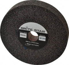 Brite Star - 6" Diam, 1" Face Width, 1" Center Hole, Coarse Grade, Aluminum Oxide Deburring Wheel - Convolute, Soft Density 5 Grade, 6,000 RPM - Benchmark Tooling