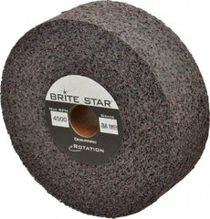 Brite Star - 6" Diam, 2" Face Width, 1" Center Hole, Medium Grade, Aluminum Oxide Deburring Wheel - Convolute, Hard Density 8 Grade, 4,500 RPM - Benchmark Tooling
