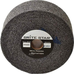 Brite Star - 6" Diam, 2" Face Width, 1" Center Hole, Medium Grade, Aluminum Oxide Deburring Wheel - Convolute, Soft Density 5 Grade, 6,000 RPM - Benchmark Tooling