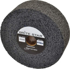 Brite Star - 6" Diam, 2" Face Width, 1" Center Hole, Medium Grade, Silicon Carbide Deburring Wheel - Convolute, Hard Density 8 Grade, 4,500 RPM - Benchmark Tooling