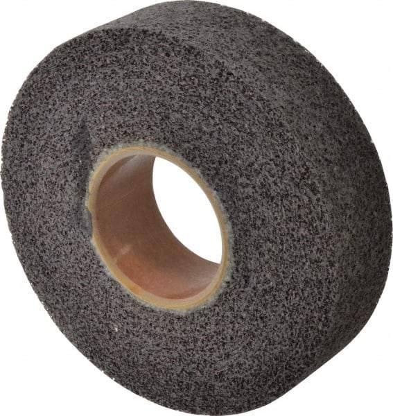 Brite Star - 8" Diam, 2" Face Width, 3" Center Hole, Medium Grade, Aluminum Oxide Deburring Wheel - Convolute, Hard Density 8 Grade, 4,500 RPM - Benchmark Tooling