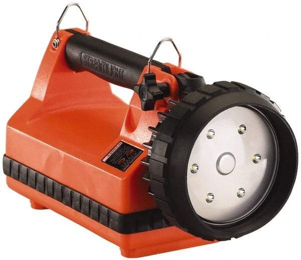 Streamlight - White LED Bulb, 615 Lumens, Spotlight/Lantern Flashlight - Orange Plastic Body, 1 Lead-Acid Battery Included - Benchmark Tooling