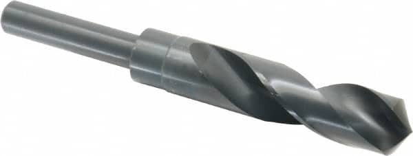 Chicago-Latrobe - 53/64" Drill, 118° Point, High Speed Steel Silver Deming & Reduced Shank Drill Bit - Benchmark Tooling