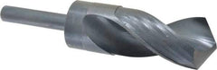 Chicago-Latrobe - 1-7/16" Drill, 118° Point, High Speed Steel Silver Deming & Reduced Shank Drill Bit - Oxide Finish, 6" OAL, Straight Shank, 3-1/8" Flute Length, Right Hand Cut, Standard Point, Spiral Flute, Regular Spiral - Benchmark Tooling