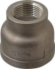 Merit Brass - 1-1/2 x 1" Grade 316 Stainless Steel Pipe Reducer Coupling - FNPT x FNPT End Connections, 150 psi - Benchmark Tooling