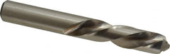 Chicago-Latrobe - 1/2" 118° Spiral Flute High Speed Steel Screw Machine Drill Bit - Bright Finish, Left Hand Cut, 2-1/4" Flute Length, 3-3/4" OAL, Standard Point, Straight Shank - Benchmark Tooling