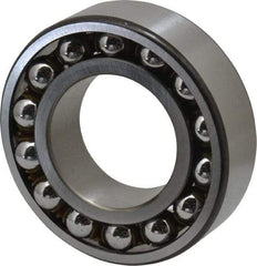 SKF - 40mm Bore Diam, 80mm OD, Open Self Aligning Radial Ball Bearing - 23mm Wide, 2 Rows, Round Bore, 2,250 Lb Static Capacity, 7,170 Lb Dynamic Capacity - Benchmark Tooling