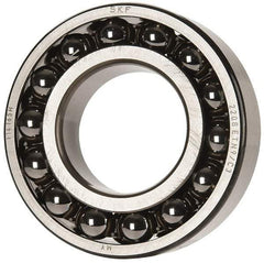 SKF - 40mm Bore Diam, 80mm OD, Open Self Aligning Radial Ball Bearing - 23mm Wide, 2 Rows, Round Bore, 2,250 Lb Static Capacity, 7,170 Lb Dynamic Capacity - Benchmark Tooling