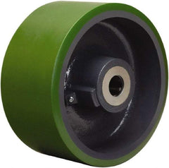 Hamilton - 10 Inch Diameter x 5 Inch Wide, Polyurethane on Cast Iron Caster Wheel - 5,000 Lb. Capacity, 5-1/4 Inch Hub Length, 1-1/4 Inch Axle Diameter, Straight Roller Bearing - Benchmark Tooling
