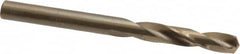 Chicago-Latrobe - #13 135° Spiral Flute Cobalt Screw Machine Drill Bit - Oxide/Gold Finish, Right Hand Cut, 1-1/8" Flute Length, 2-3/16" OAL, Split Point, Straight Shank - Benchmark Tooling