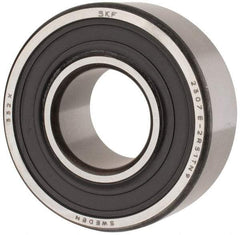 SKF - 35mm Bore Diam, 80mm OD, Double Seal Self Aligning Radial Ball Bearing - 31mm Wide, 2 Rows, Round Bore, 2,520 Lb Static Capacity, 8,930 Lb Dynamic Capacity - Benchmark Tooling