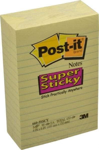 3M - 90 Sheet, 4 x 6", Note Pad/Writing Pad/Notebook - Yellow - Benchmark Tooling