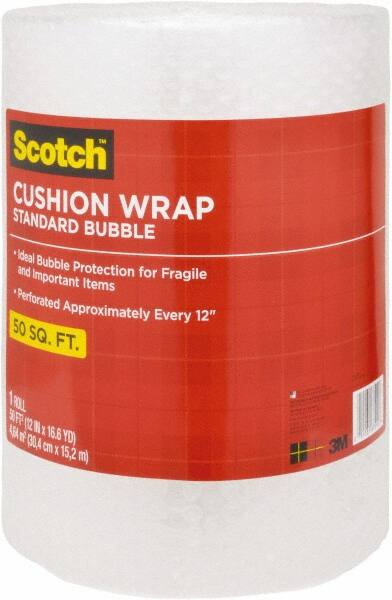 3M - 50' Long x 12" Wide, Cushion Wrap - Clear - Benchmark Tooling