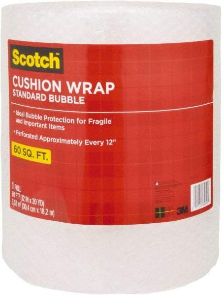 3M - 60' Long x 12" Wide, Cushion Wrap - Clear - Benchmark Tooling