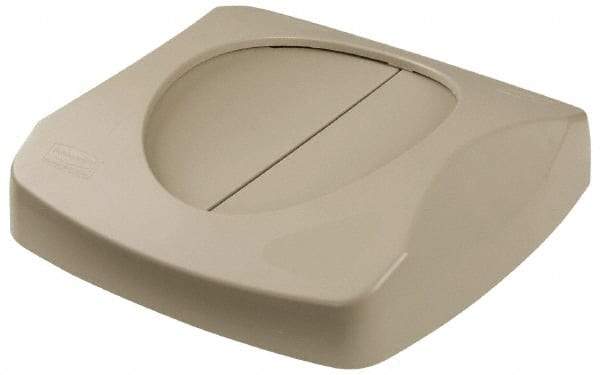 Rubbermaid - Square Lid for Use with 23 Gal Square Trash Cans - Beige, Plastic, For 3569-07 & 3569-88 - Benchmark Tooling