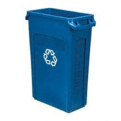 Rubbermaid - 23 Gal Blue Rectangle Recycling Container - 30" High x 22" Long x 11" Wide - Benchmark Tooling