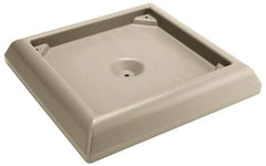 Rubbermaid - Beige Plastic Weighted Base - Compatible with 45 & 65 Gal Containers, 24-1/2" Long, 6" High - Benchmark Tooling