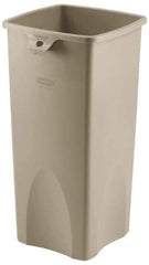 Rubbermaid - 23 Gal Beige Square Trash Can - Polyethylene, 30.9" High x 16-1/2" Long x 15-1/2" Wide - Benchmark Tooling