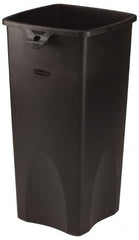 Rubbermaid - 23 Gal Black Square Trash Can - Polyethylene, 30.9" High x 16-1/2" Long x 15-1/2" Wide - Benchmark Tooling