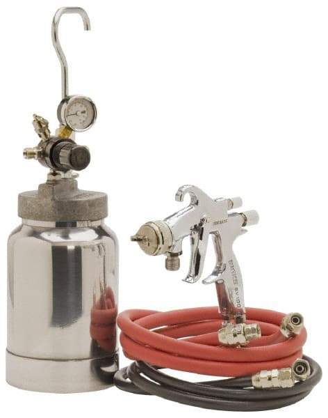 Binks - High Volume/Low Pressure Paint Spray Gun - 2 Qt Capacity, 50 Max psi, 10 to 14 CFM, For Adhesives, Enamels, Epoxies, Lacquers, Latex, Polyurethanes, Primers, Sealers, Stains, Varnishes - Benchmark Tooling