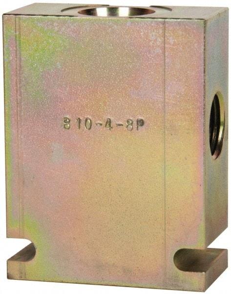 Parker - 37.5 GPM 1/2 Inlet Steel Hydraulic Control Valve - 7/8-14 Thread, C10-4 Cavity, 1-1/4" Wide x 2-1/2" Long - Benchmark Tooling