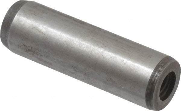 Value Collection - 12mm Diam x 40mm Pin Length Alloy Steel Pull Out Dowel Pin - C 57-63 Hardness, 1 Rounded & 1 Threaded End - Benchmark Tooling