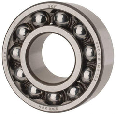 SKF - 45mm Bore Diam, 100mm OD, Open Self Aligning Radial Ball Bearing - 36mm Wide, 2 Rows, Round Bore, 4,340 Lb Static Capacity, 14,300 Lb Dynamic Capacity - Benchmark Tooling