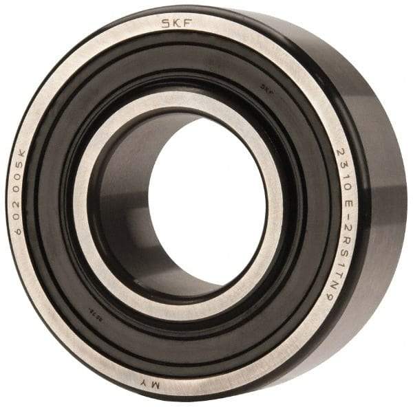 SKF - 50mm Bore Diam, 110mm OD, Double Seal Self Aligning Radial Ball Bearing - 40mm Wide, 2 Rows, Round Bore, 4,500 Lb Static Capacity, 14,300 Lb Dynamic Capacity - Benchmark Tooling