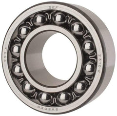 SKF - 50mm Bore Diam, 110mm OD, Open Self Aligning Radial Ball Bearing - 40mm Wide, 2 Rows, Round Bore, 4,500 Lb Static Capacity, 14,300 Lb Dynamic Capacity - Benchmark Tooling