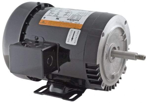 US Motors - 1 hp, ODP Enclosure, No Thermal Protection, 3,520 RPM, 208-230/460 Volt, 60 Hz, Three Phase Standard Efficient Motor - Size 143 Frame, Rigid Mount, 1 Speed, Ball Bearings, 3.5-3.4/1.7 Full Load Amps, F Class Insulation, CCW Lead End - Benchmark Tooling