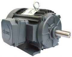 US Motors - 7-1/2 hp, TEFC Enclosure, No Thermal Protection, 3,500 RPM, 208-230/460 Volt, 60 Hz, Three Phase Energy Efficient Motor - Size 213 Frame, Rigid Mount, 1 Speed, Ball Bearings, 18.6-17.2/8.6 Full Load Amps, F Class Insulation, CCW Lead End - Benchmark Tooling