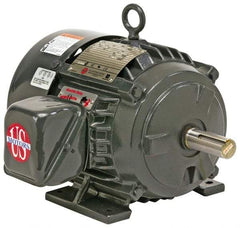 US Motors - 125 hp, TEFC Enclosure, No Thermal Protection, 1,785 RPM, 460 Volt, 60 Hz, Three Phase Premium Efficient Motor - Size 444 Frame, Rigid Mount, 1 Speed, Ball Bearings, 146 Full Load Amps, F Class Insulation, Reversible - Benchmark Tooling