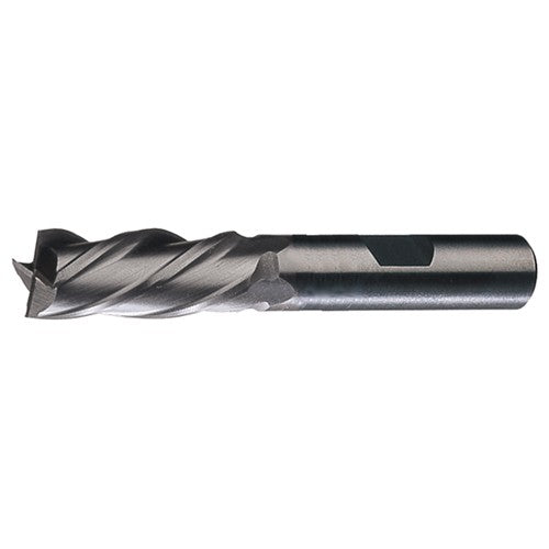 ‎5/8″ × 5/8″ × 1-5/8″ × 3-3/4″ LHS / LHC HSS HSS Single-End 4-Flute Non-Center Cutting Left Hand Helix Left Hand Cut Finishing End Mill - Bright - Exact Industrial Supply