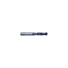 Screw Machine Length Drill Bit: 0.2598″ Dia, 140 °, Solid Carbide Coated, Right Hand Cut, Spiral Flute, Straight-Cylindrical Shank, Series 5514